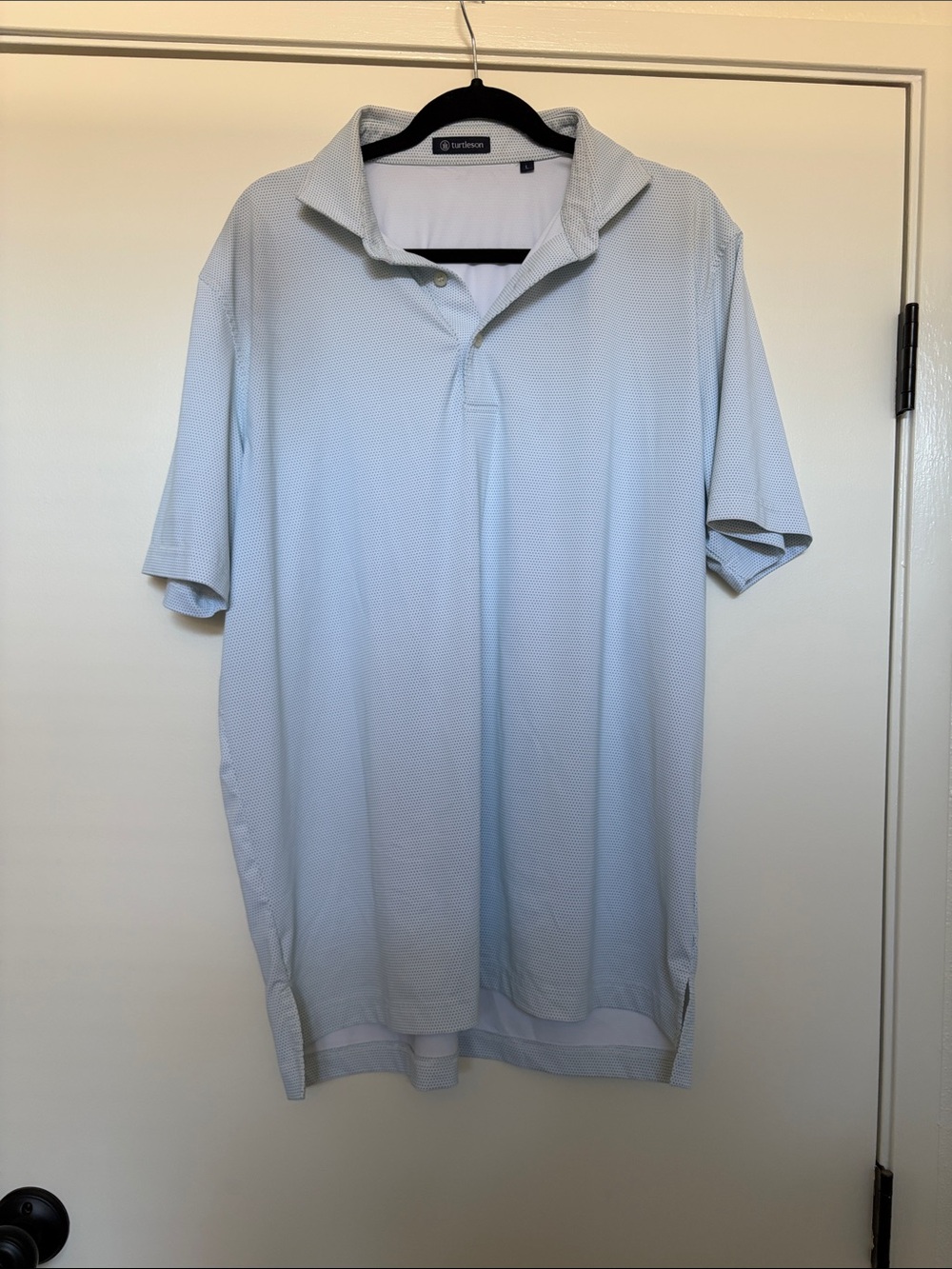 Turtleson Blue Microdot Short-Sleeve Polo